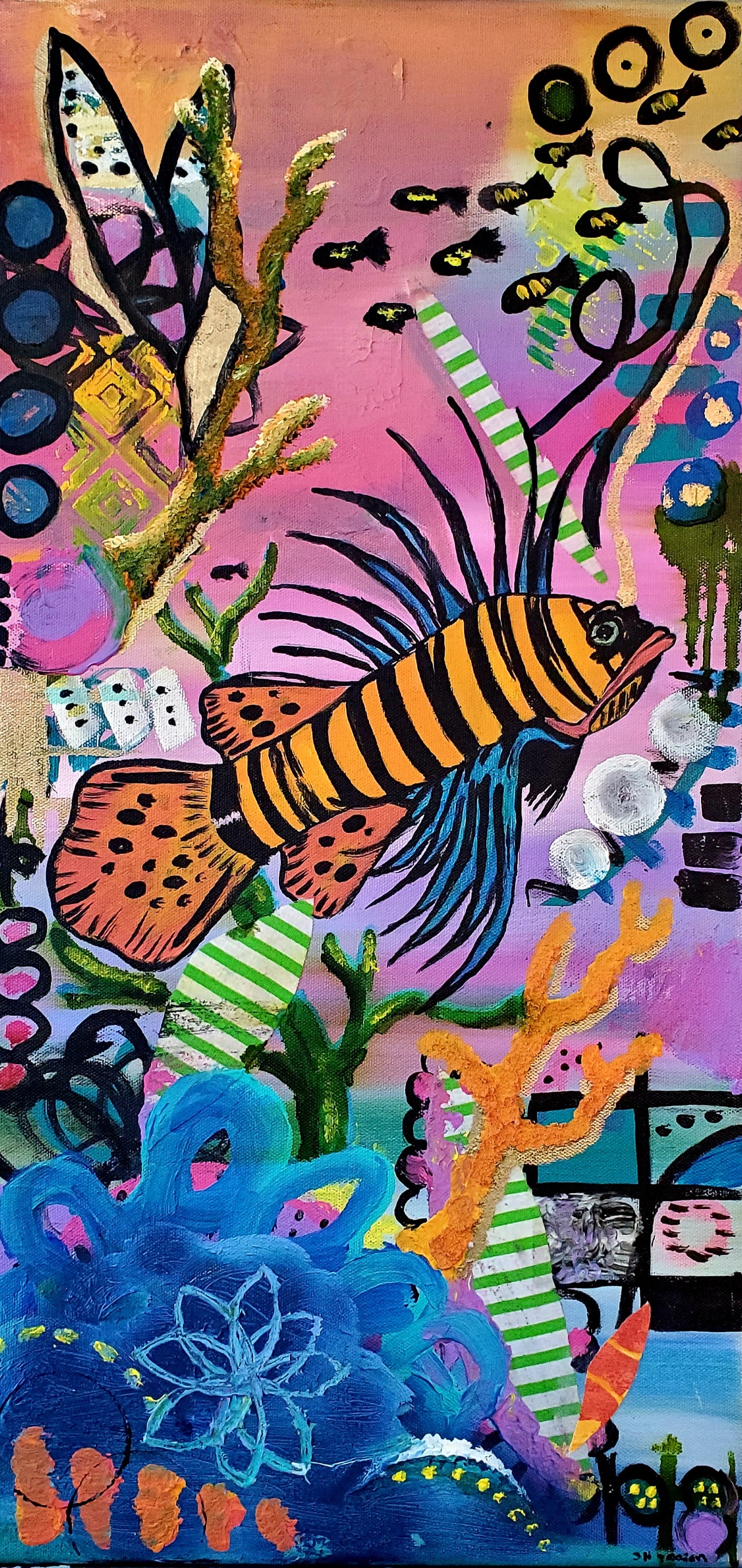 Grumpy Lion Fish 12x24- Al and Pam Perry