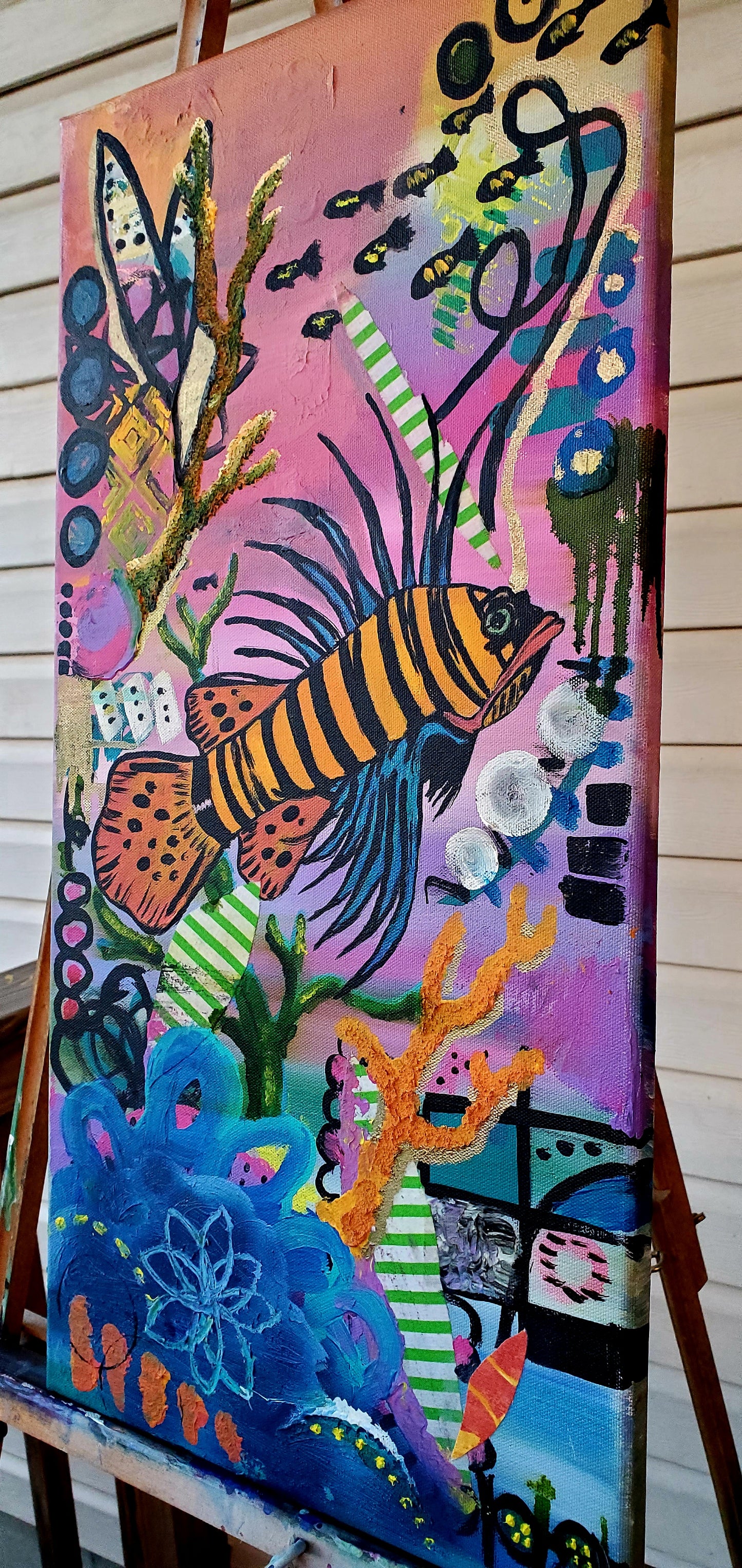 Grumpy Lion Fish 12x24- Al and Pam Perry