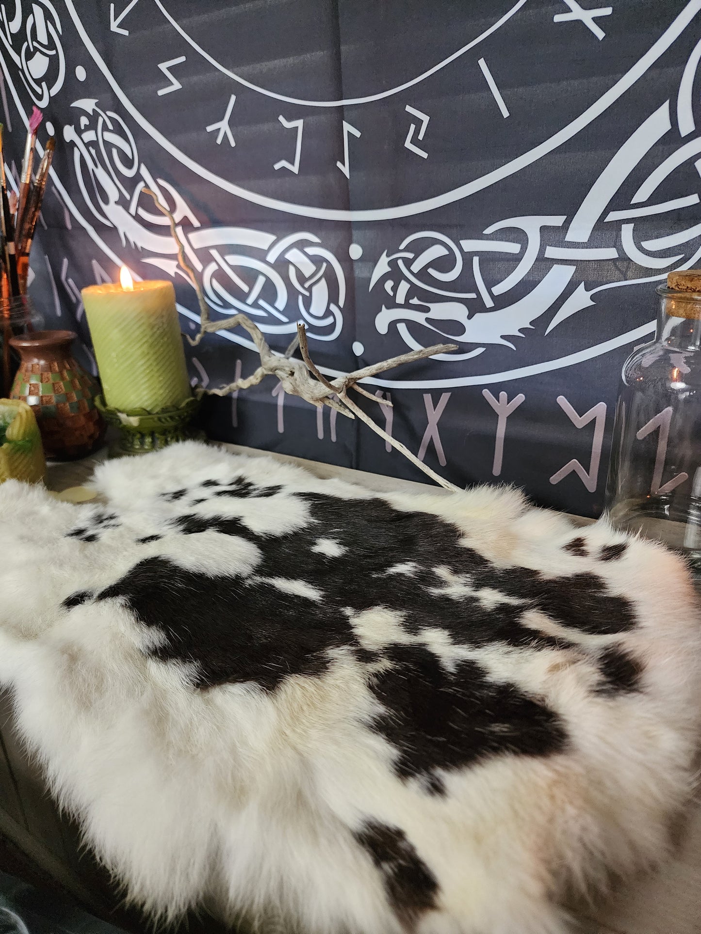 Fox rabbit hide Altar Cloth