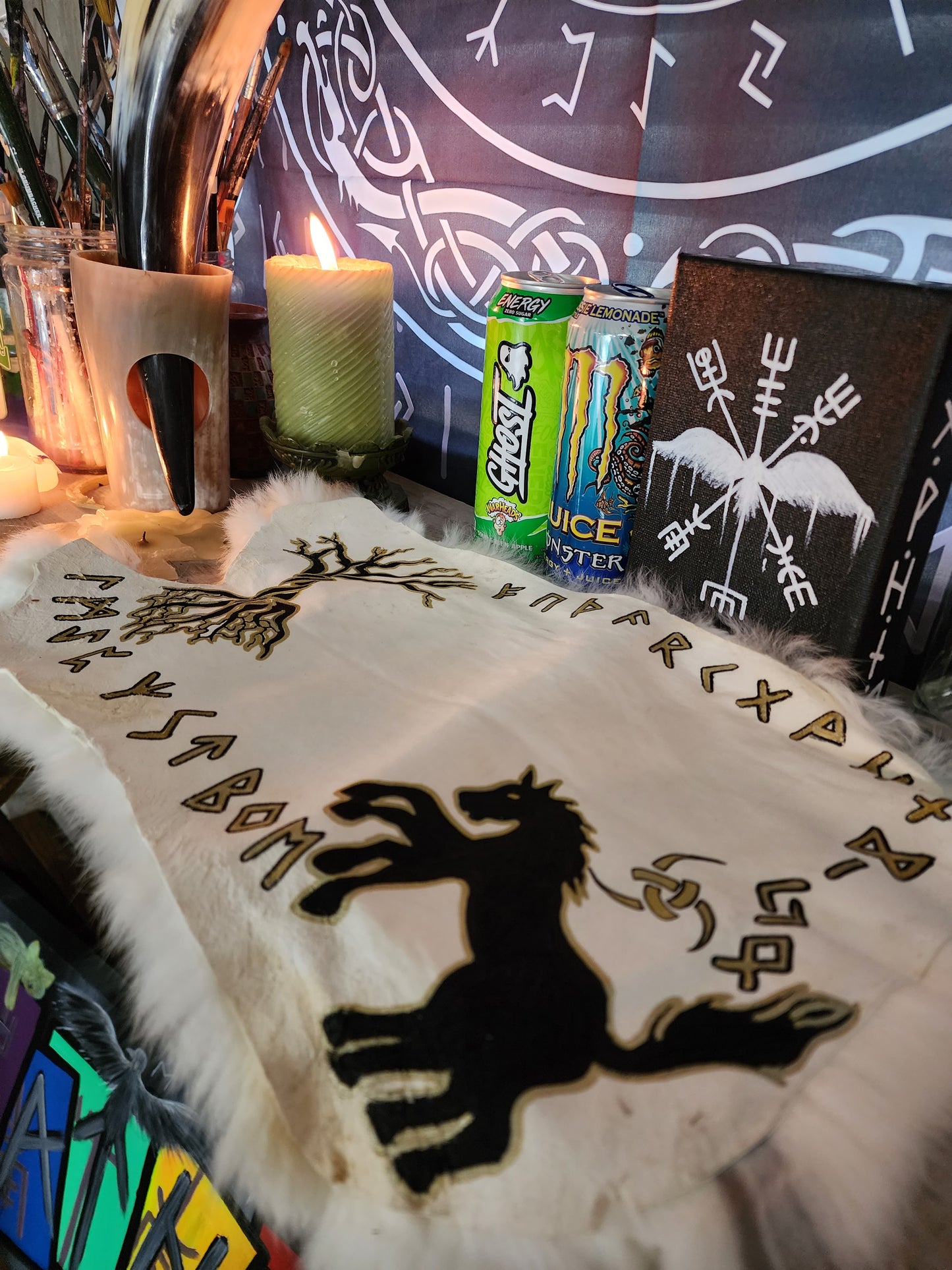 Sleipnir rabbit hide Altar Cloth