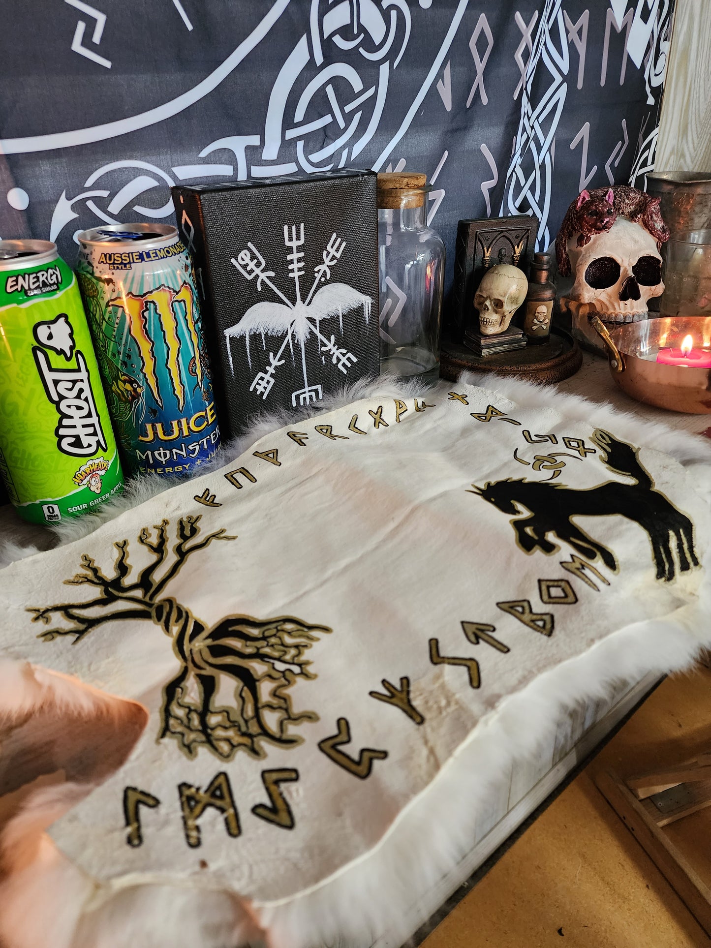 Sleipnir rabbit hide Altar Cloth