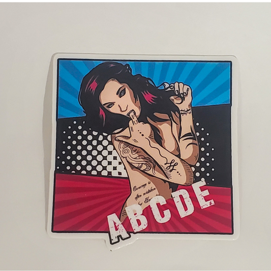 3 inch ABCDE FU sticker