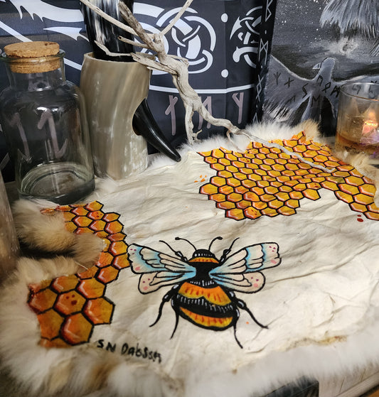 Honeycomb rabbit hide altar cloth