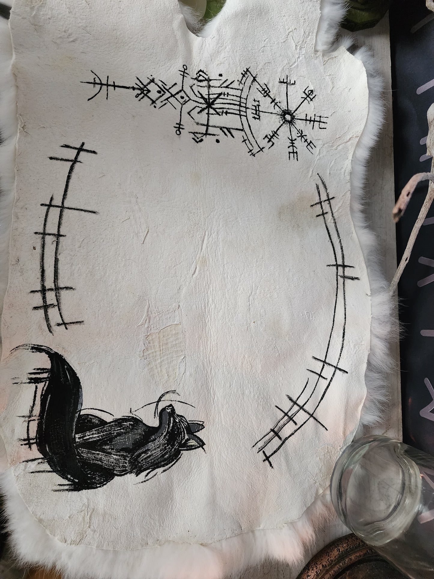Fox rabbit hide Altar Cloth