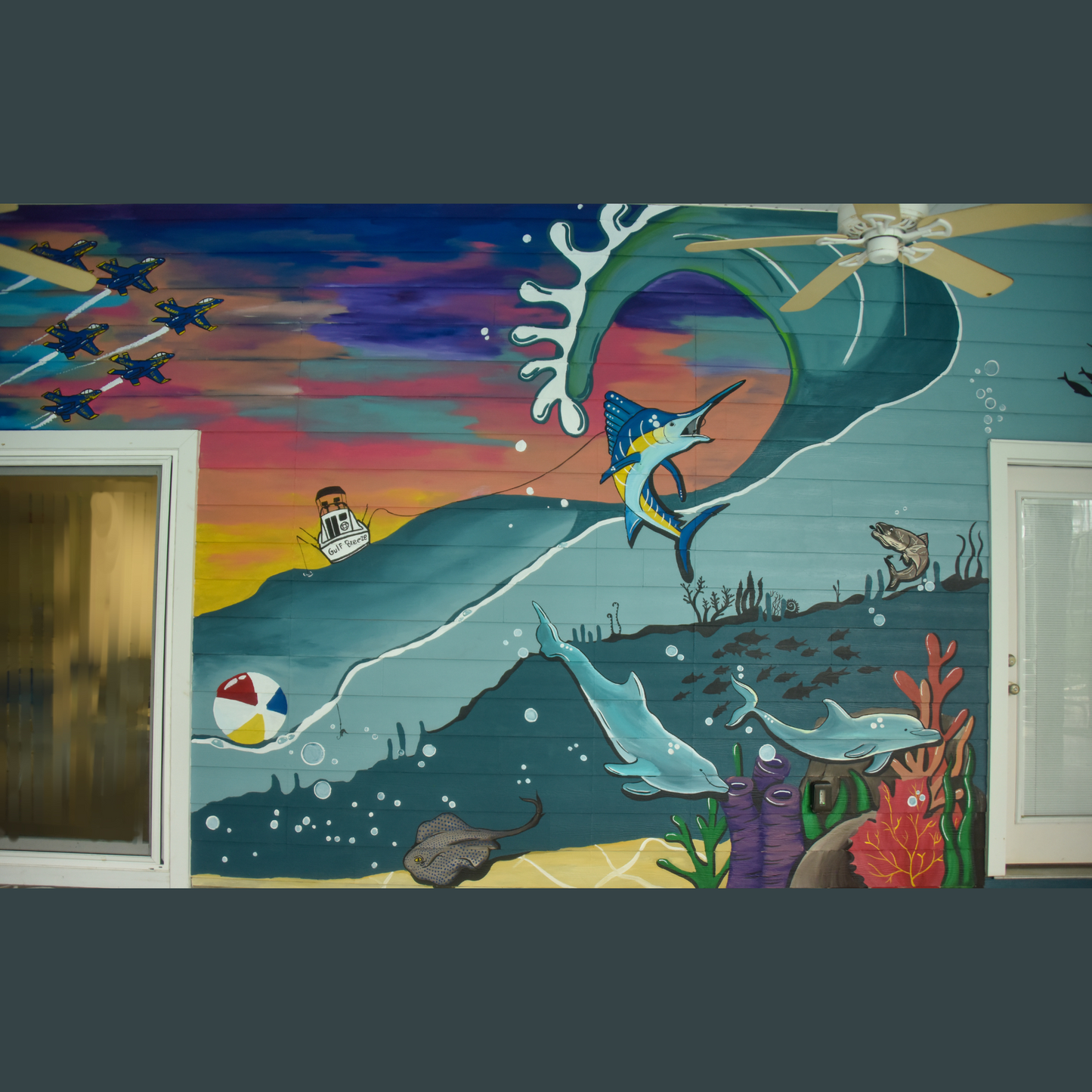 Gulf Breeze Mural- Hilary and Jimmy Brady